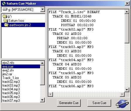 Saturn Cue Maker