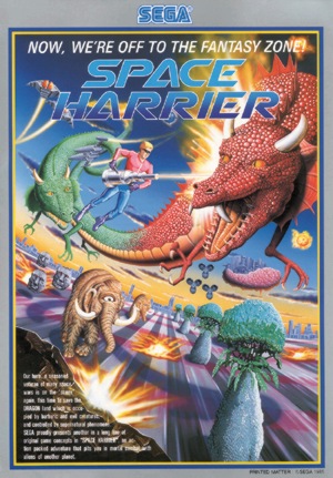 Space Harrier Arcade Flyer