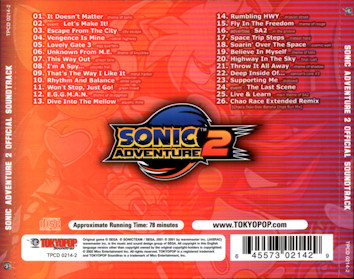 Sonic Adventure 2 Official Soundtrack Covers
