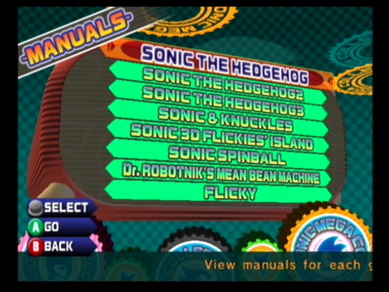 Sonic Mega Collection Digital Manual