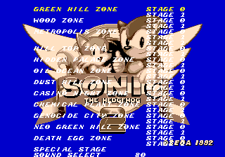 Sonic The Hedgehog 2 Beta Level Select
