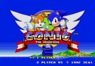 Sonic The Hedgehog 2 Title Screen