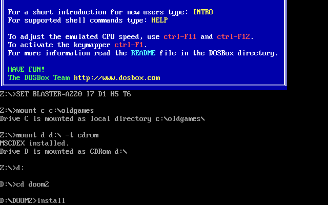 Doom II Install with DOSBox