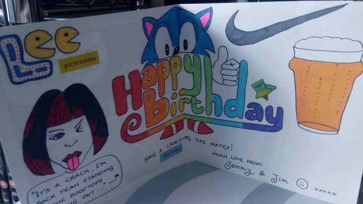 Awesome birthday card for Captain Williams