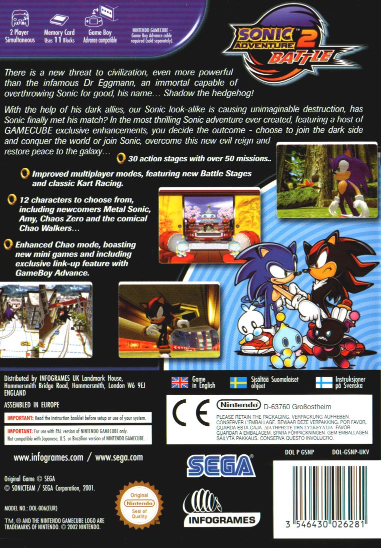 Sonic Adventure 2 Battle Nintendo Gamecube V