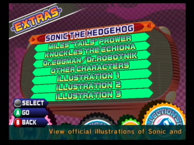 Sonic Mega Collection Extras