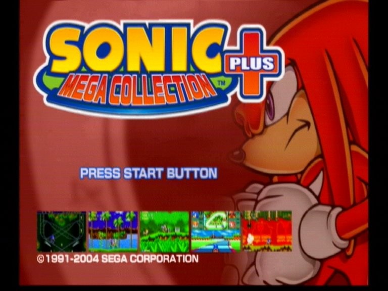 Knuckles' Title Screen (Sonic Mega Collection Plus)