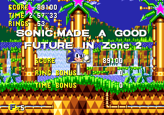 Sonic made a Good Future in Zone 2