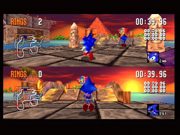 Sonic R 2-Player Mode
